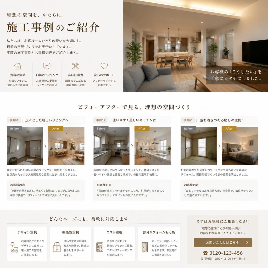 施工実績とお客様の声
